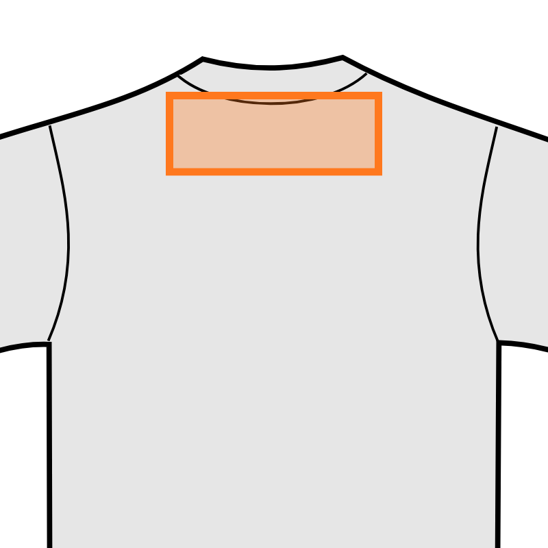 Achterkant nek op een shirt
